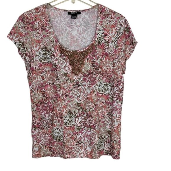 Style & Co Women's Blouse Color Print  Size Large Sku 2370 - Picture 12 of 12